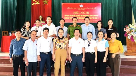 Tổ đại biểu HĐND thành phố: tiếp xúc với cử tri xã Quảng Đại trước kỳ họp thứ 13, HĐND thành phố khoá X.